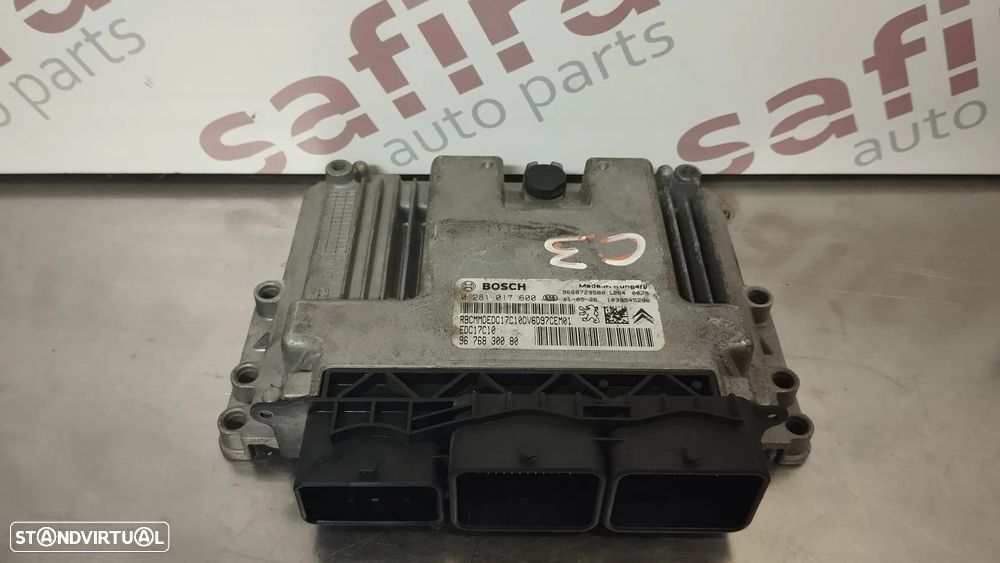 CENTRALINA / UNIDADE DO MOTOR CITROEN C3 DS3 BERLINGO / PEUGEOT PARTNER 1.6HDI 92CV 0281017600  EDC17C10 9676830080 - 2