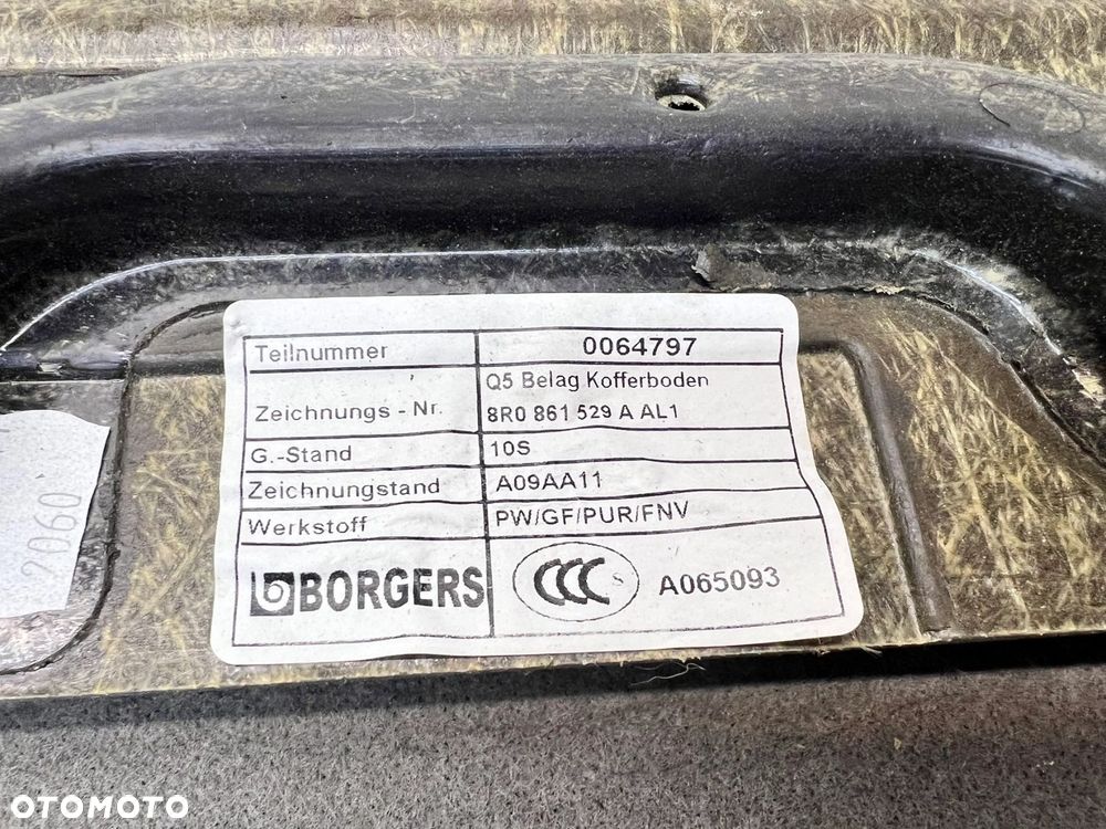 OSŁONA PODŁOGI BAGAŻNIKA AUDI Q5 8R0861529A BEŻ - 11