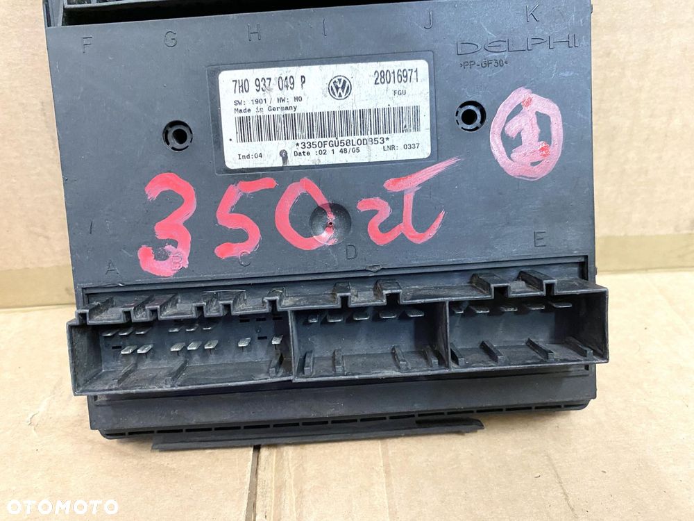 VW T5 TRANSPORTER MULTIVAN CARAVELLA 03- MODUŁ KOMFORTU 7H0937049P - 3