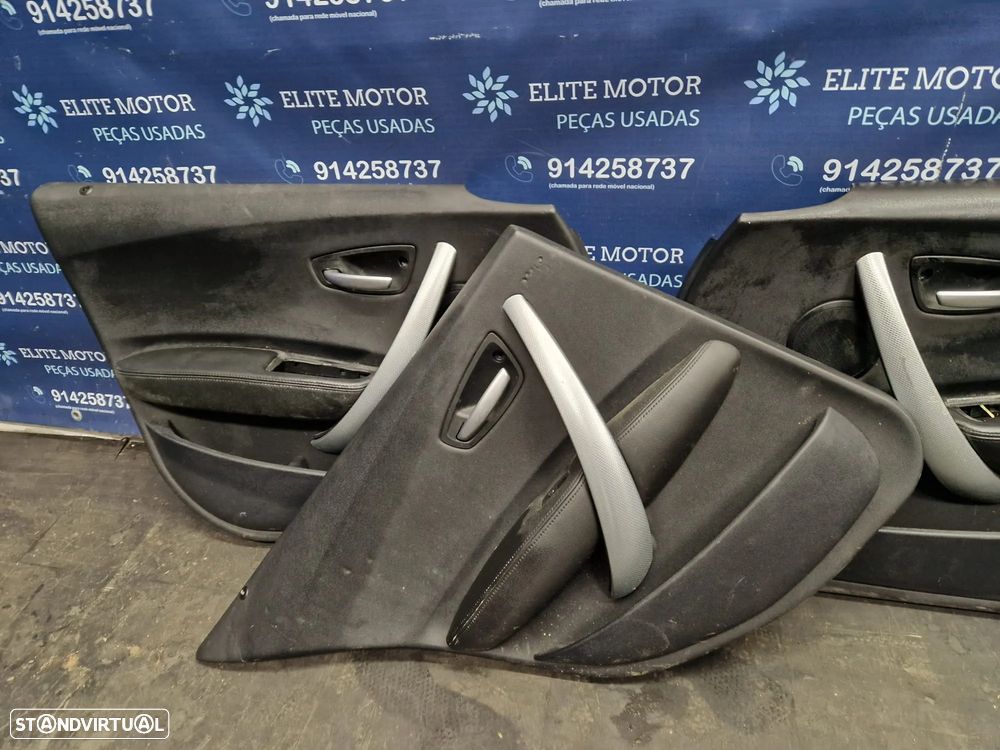 Jogo de bancos usados BMW SERIE 1 PACK M 5 PORTAS BMW E87 E81 PELE PRETO QUARTELAS - 14