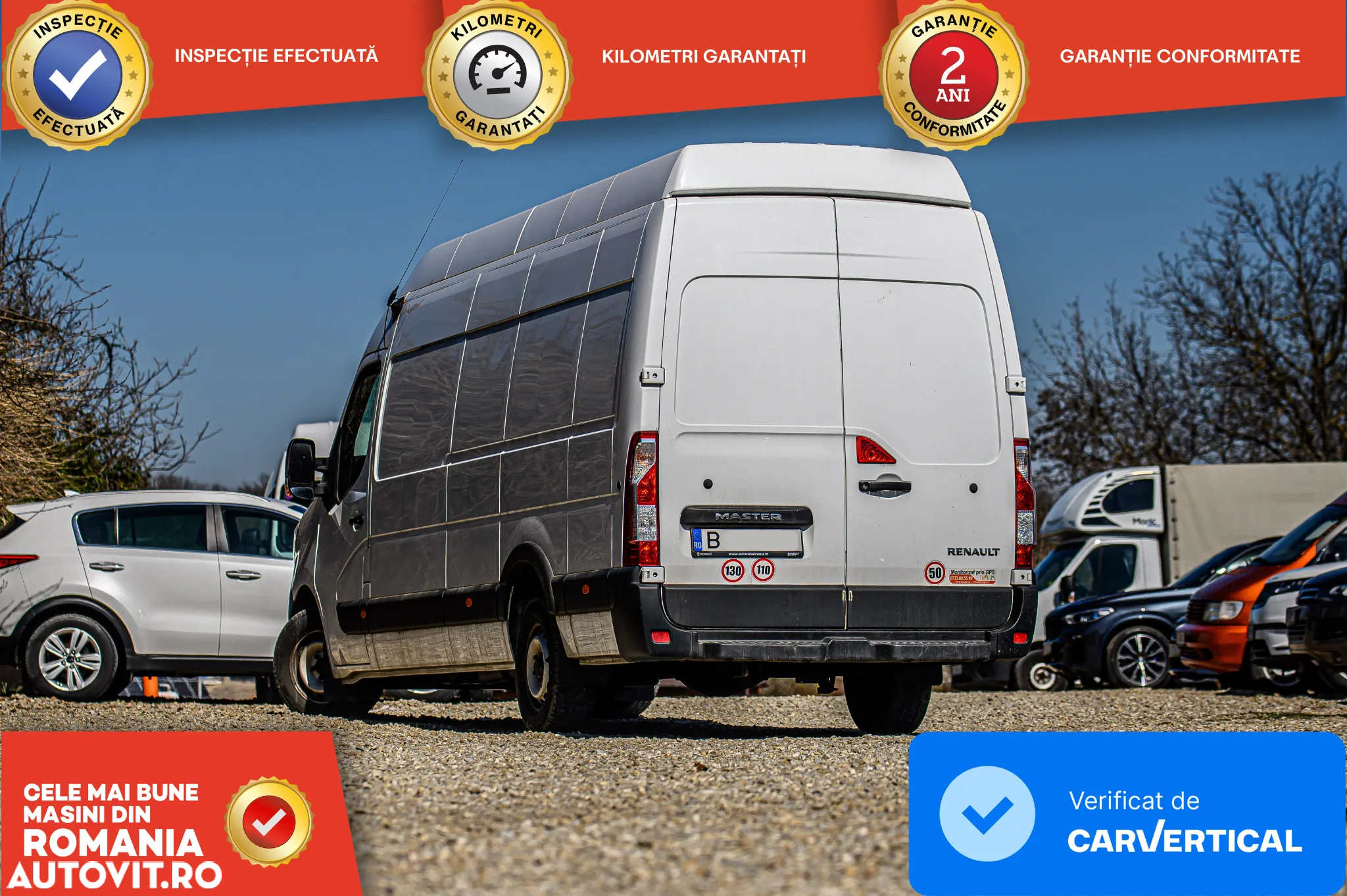Renault Master L4H3 - Duba/Furgon - WEBASTO, STATIE RADIO, CABINA DE DORMIT, DRAPERII. - 3
