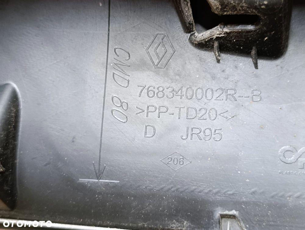 Scenic III listwa osłona słupka szyby czołowej lewa prawa kolor TEDNH Renault 768340002R-B - 2