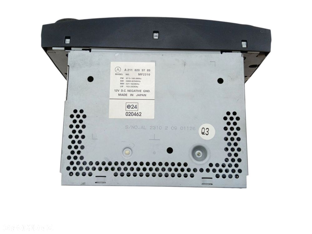 RADIO MERCEDES E W211 (2002-2006) 1.8 KOMPRESSOR 163KM A2118209789 - 2