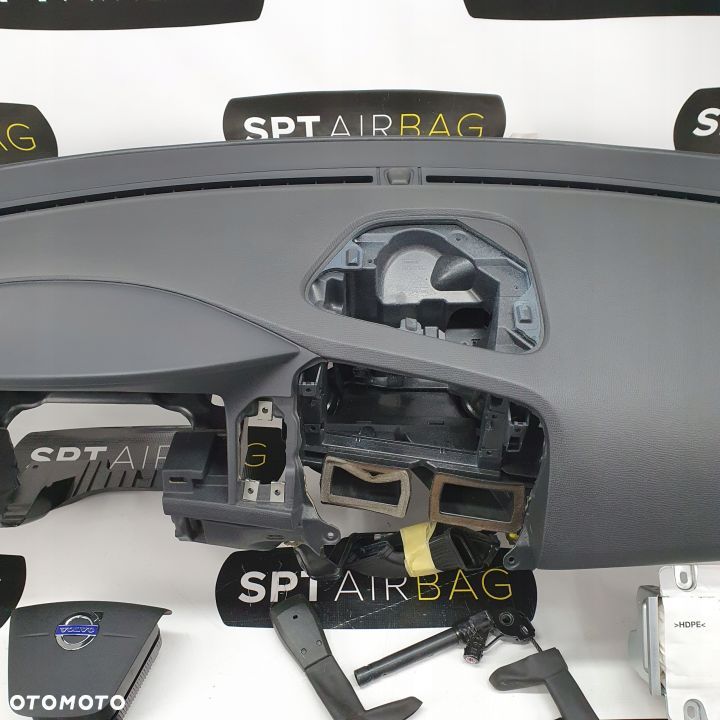 VOLVO XC60 DESKA ROZDZIELCZA KONSOLA KOKPIT PULPIT PODUSZKI AIRBAG AIR BAG PASY DOPINACZE KIT SET - 3