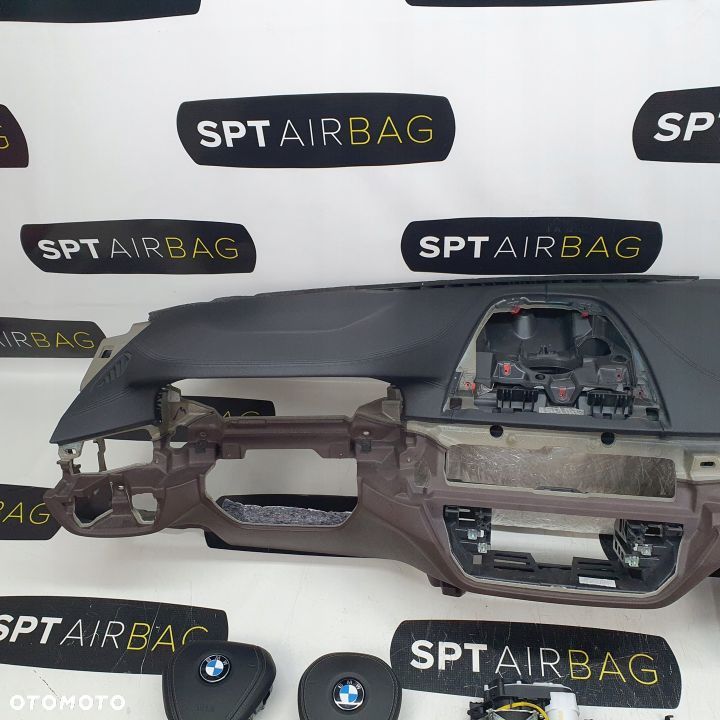 BMW G30 DESKA ROZDZIELCZA KONSOLA KOKPIT PULPIT PODUSZKI AIRBAG AIR BAG PASY KIT SET - 2