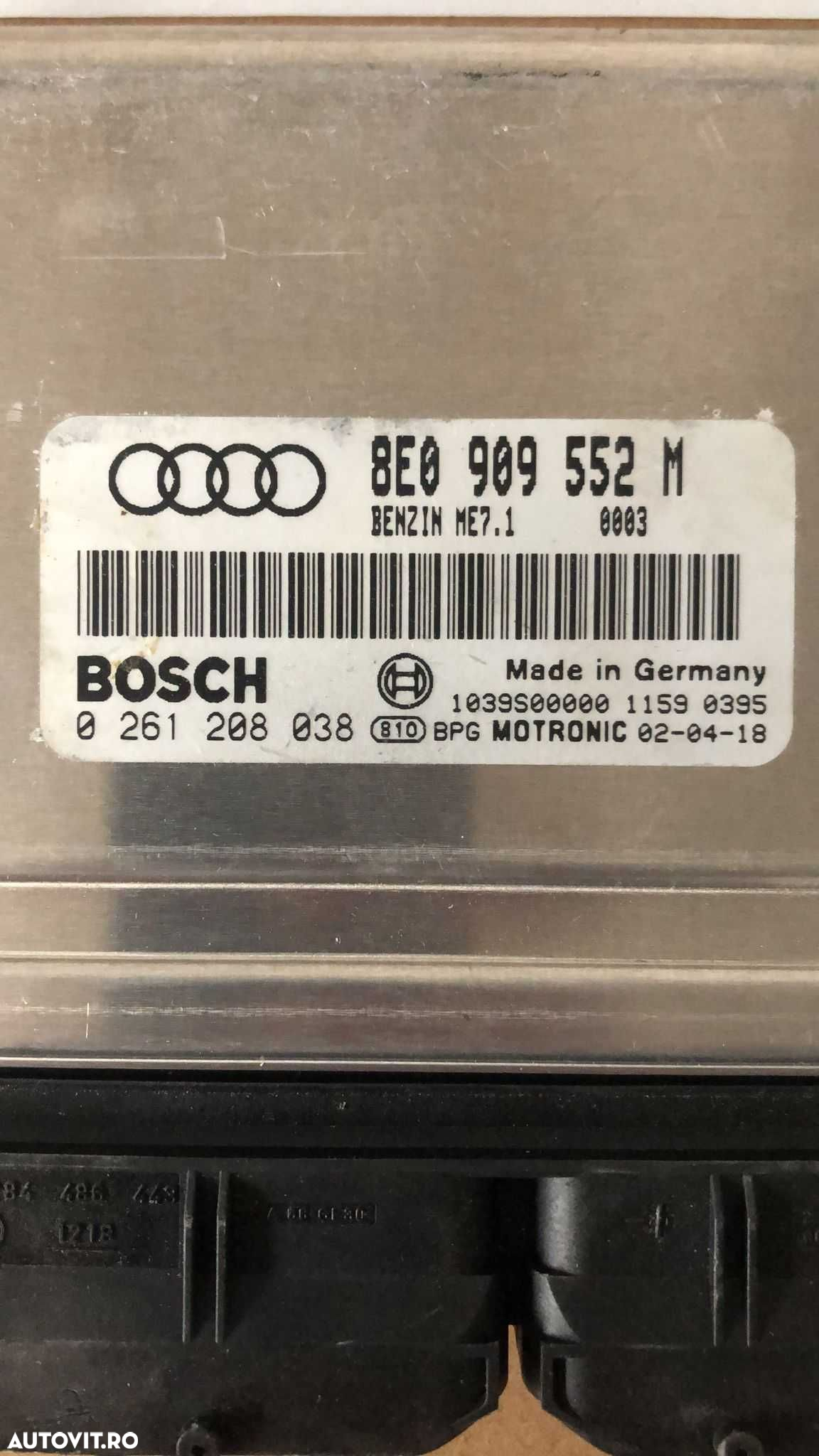 ECU Calculator motor Audi A4 2.4, cod 0261208038 - 2