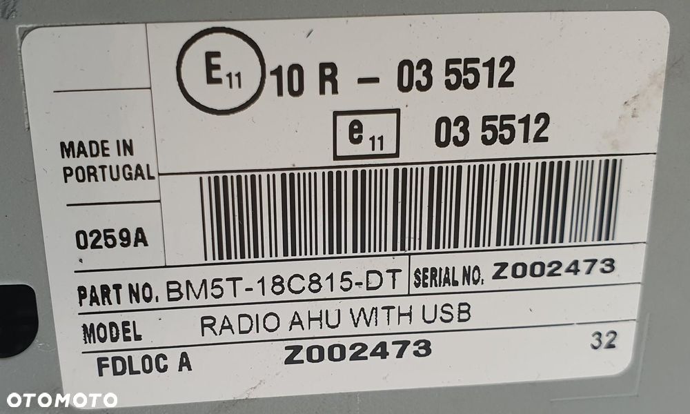 RADIO FORD FOCUS MK3 BM5T-18C815-DT - 4