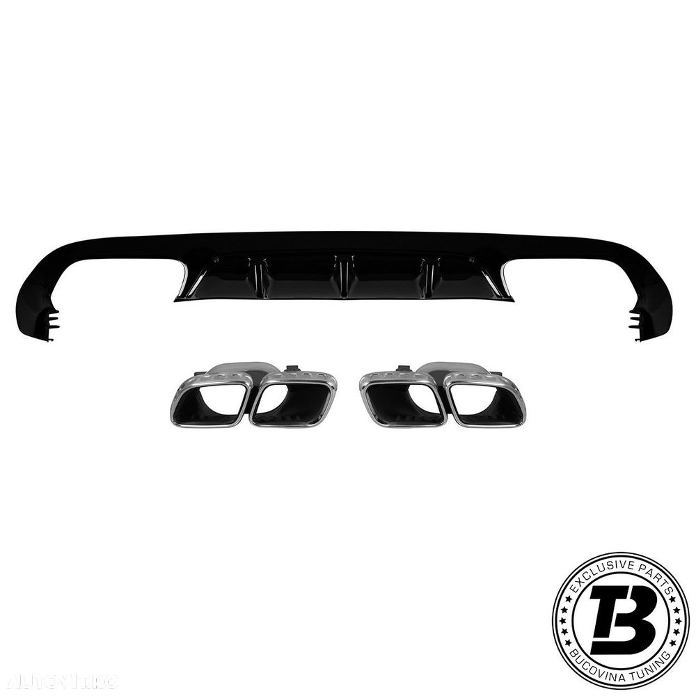 Difuzor Bara Spate cu Ornamente compatibil cu Mercedes E Class C238 E63 Design - 1