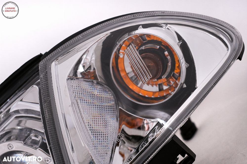 Faruri Angel Eyes BMW Seria 3 E46 Sedan Touring (05.1998-08.2001) Crom- livrare gratuita - 5