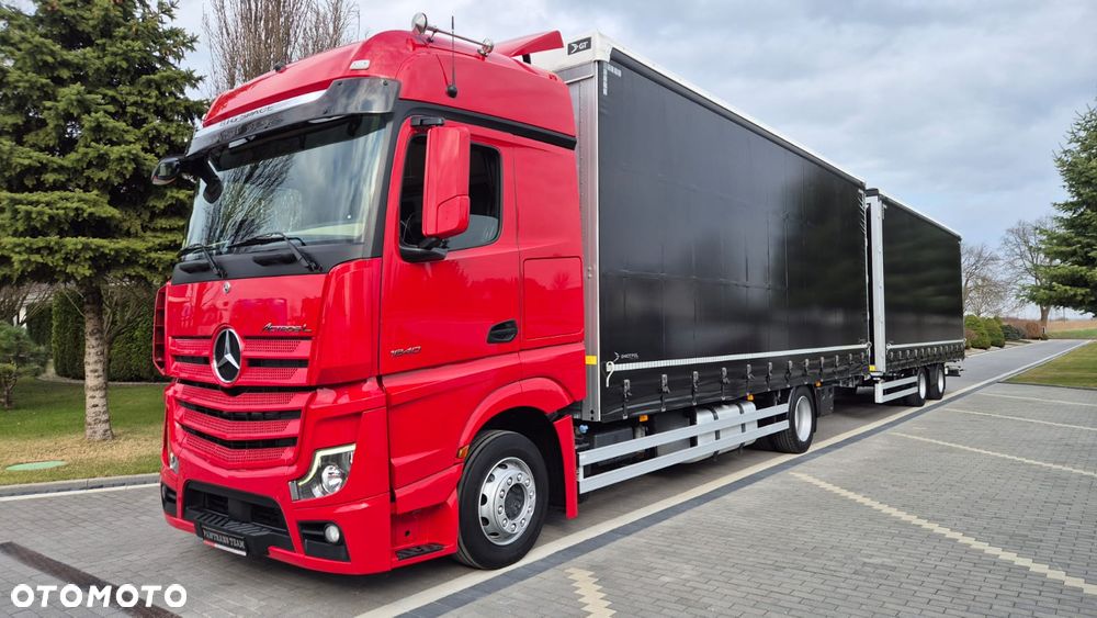 Mercedes-Benz MERCEDES-BENZ///ACTROS/// 1840///2022///BIG SPACE/// ZESTAW///TANDEM///PRZEJAZDOWY ///7.70+7.70///SALONKA/// KLIMATYZACJA POSTOJOWA/// WYŚWIETLACZ OBCIĄŻENIA/// STAN BARDZO DOBRY - 1
