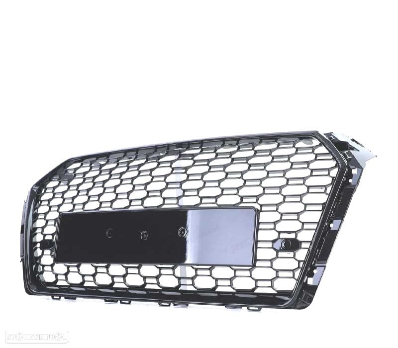 GRELHA FRONTAL AUDI A4 B9 15-19 LOOK RS4 PRETO BRILHANTE PDC - 2
