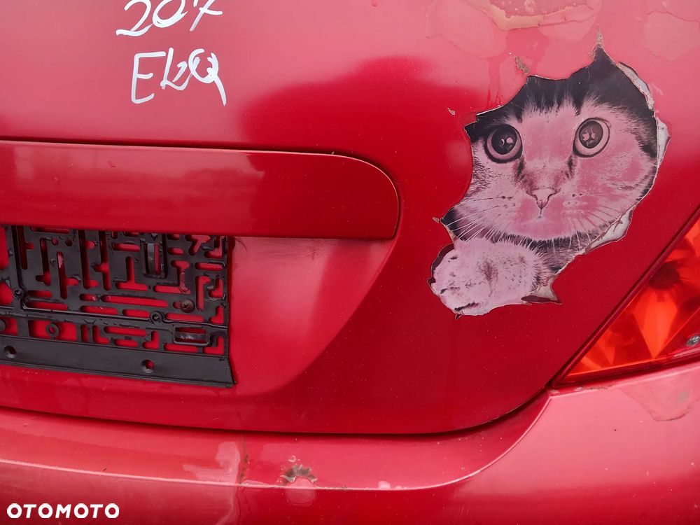 PEUGEOT 207 KLAPA BAGAŻNIKA TYLNA TYŁ KOLOR: EKQ - 7