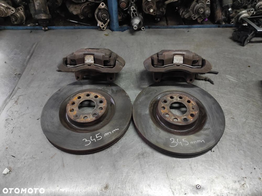 ZESTAW HAMULCY HAMULCOWY PRZÓD PRZEDNI BIG BRAKE SWAP TARCZE 345MM ZACISKI 982 AUDI A3 S3 8P TT RS VW GOLF 5 6 GTI R SKODA OCTAVIA 2 VRS SEAT LEON 2 ALTEA FR CUPRA KOMPLET WYSYŁKA !!!! - 1
