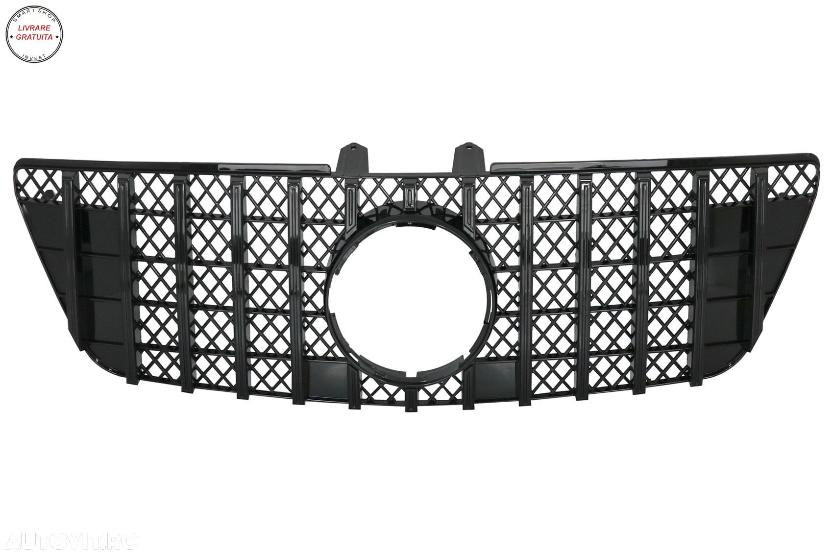 Grila centrala compatibila cu Mercedes ML W164 Facelift (07.2008-2011) Negru GTR P- livrare gratuita - 1