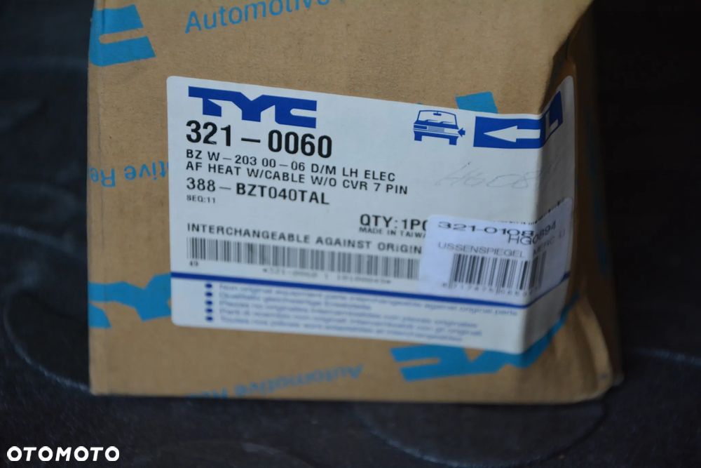 Mercedes C-Klasa W-203 Lusterko zewnętrzne  z lewej, asferyczny, ogrzewany, dla lusterek regulowanych elektr. - 6