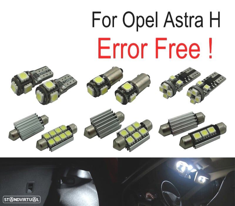 KIT COMPLETO 15 LAMPADAS LED INTERIOR PARA OPEL ASTRA H OPC GTC HATCHBACK 04-09 - 1