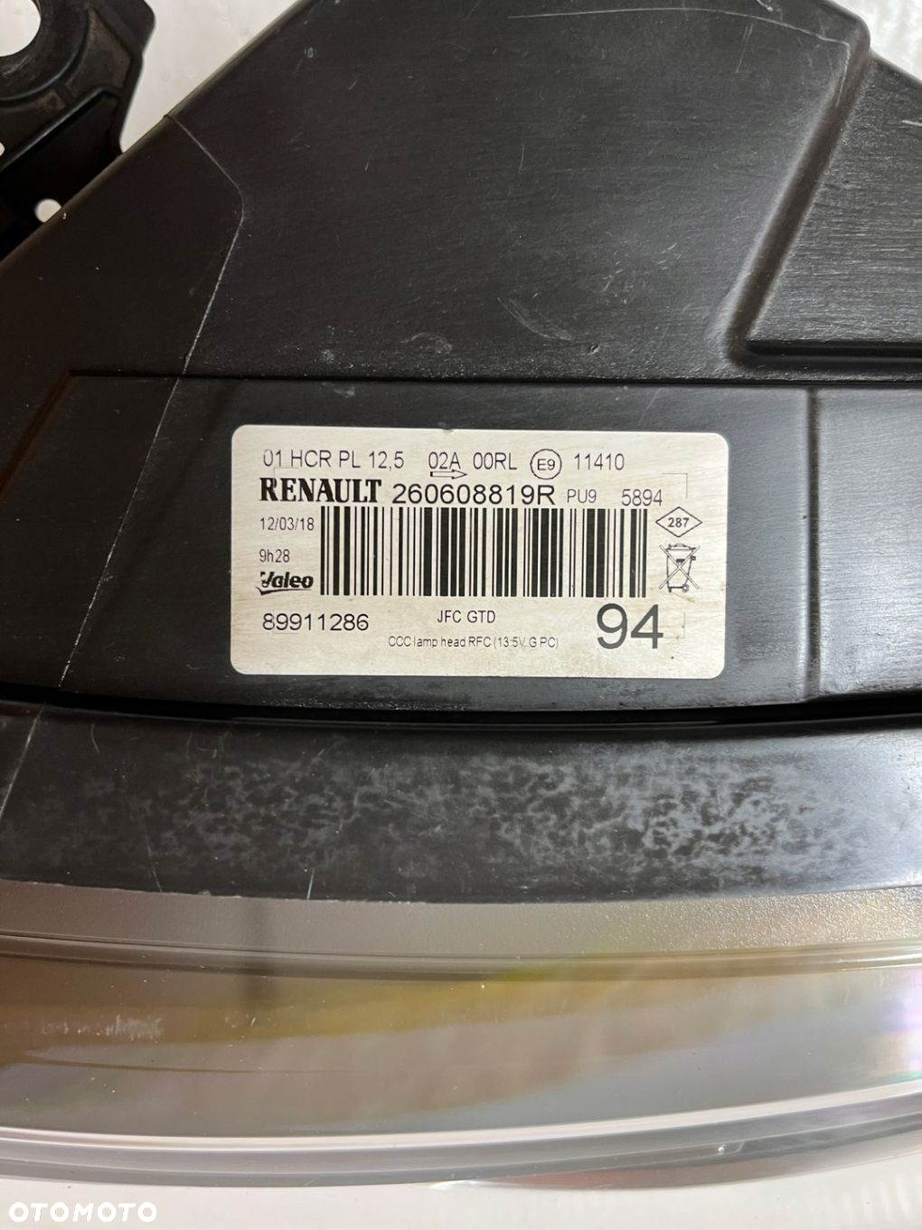 RENAULT ESPACE V REFLEKTOR LEWY PURE LED FULL LED ORG FV WYS 24H 260608819R - 9