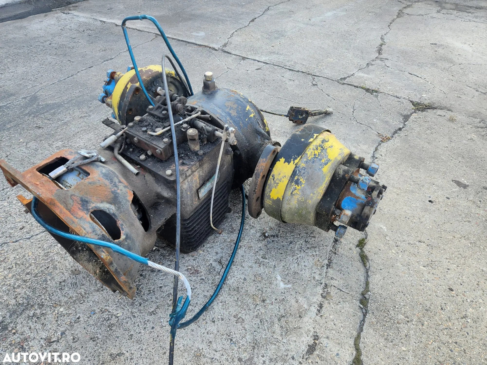 Punte Fata Completa Grup Diferential Cutie Viteze Stivuitor Mitsubishi Model 1990-2000 Benzina Sarcina 3500 Kg Fara Defecte - Dezmembrari Arad - 5