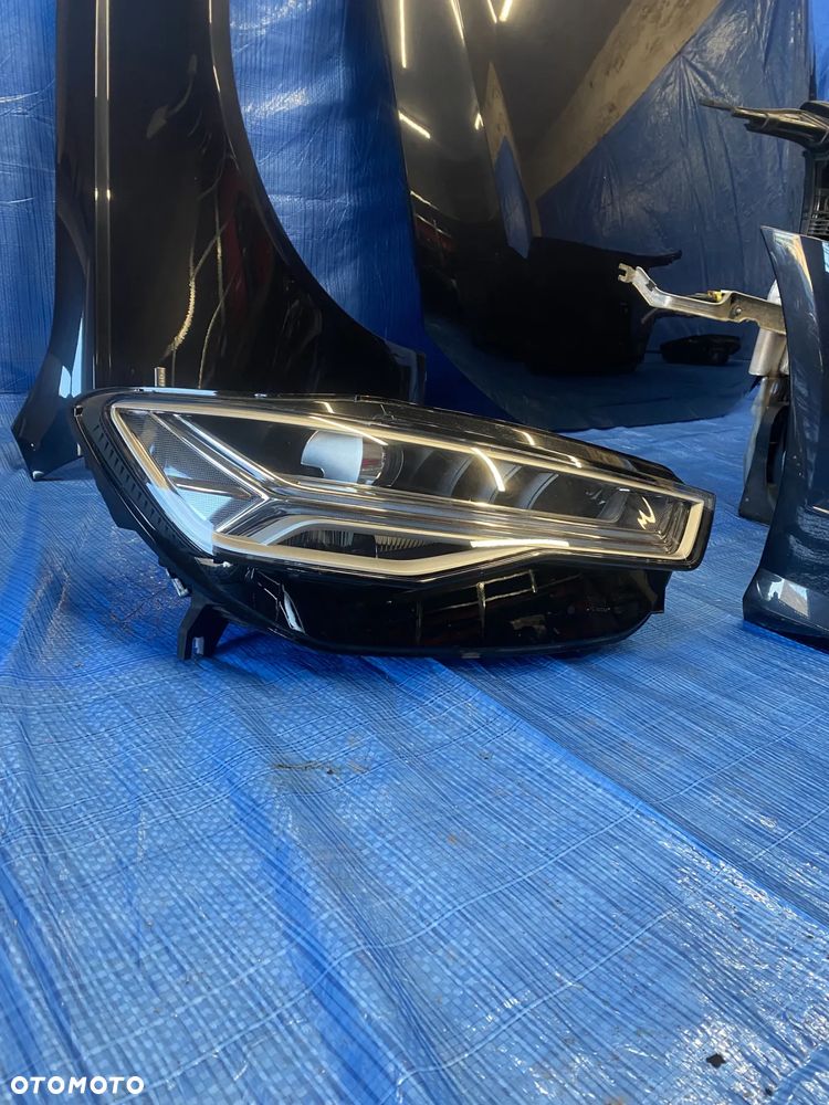 PRZÓD KOMPLETNY MASKA ZDERZAK LAMPY PAS PRZEDNI FULL LED AUDI A6 C7 S-LINE LIFT LX5R - 11