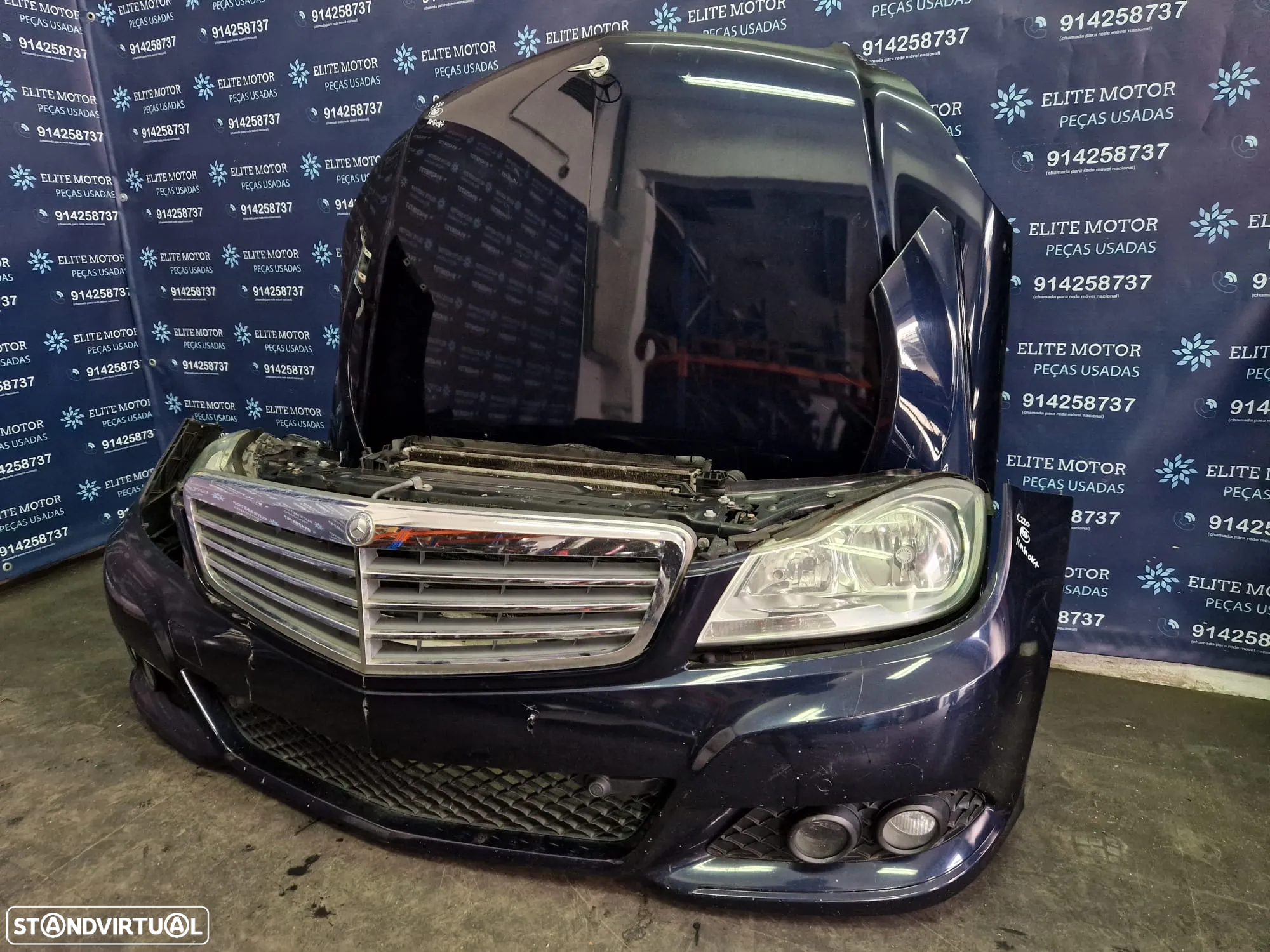 Frente completa usada MERCEDES CLASS C W204 FACELIFT FASE 2 CDI parachoques oticas capot guardalamas reforço - 4