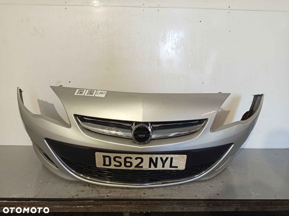 + ZDERZAK PRZÓD PRZEDNI OPEL ASTRA J 4 IV LIFT FL Z176 Z157 SREBRNY HALOGENY - 1