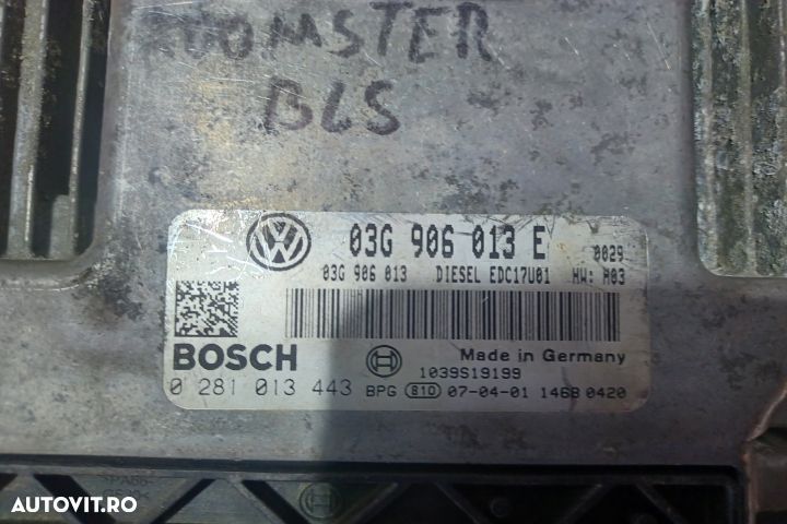 Calculator motor ECU 03G906013E 0281013443 - 1.9 BLS 03G906013E 02810 - 3