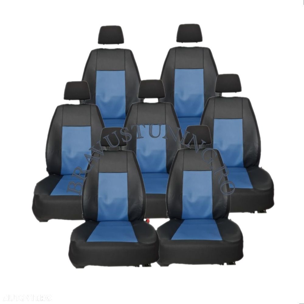 Huse scaun auto dedicate Sharan 5 / 7 locuri Piele Ecologica - 2