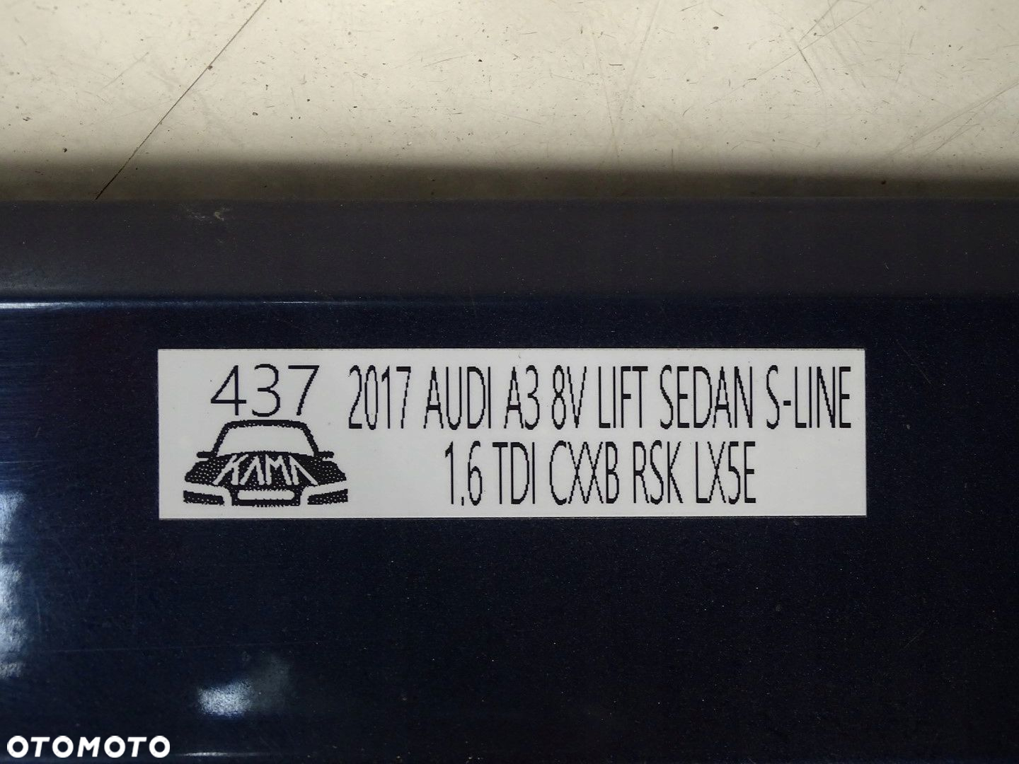 LISTWA PROGOWA LEWA AUDI A3 8V LIFT SEDAN S-LINE LX5E 8V5853859 8V5854535 - 13