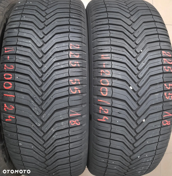 225/55r18 98V (W200/24)003 2szt 6/6,5mm CrossClimate MICHELIN 2019r CAŁOROCZNE