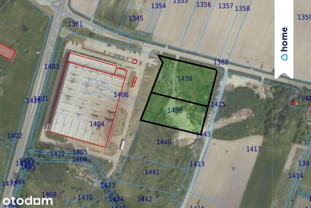 duża działka produkcyjno-usługowa| blisko S5| 1ha - Pełny obrazek: 2/9