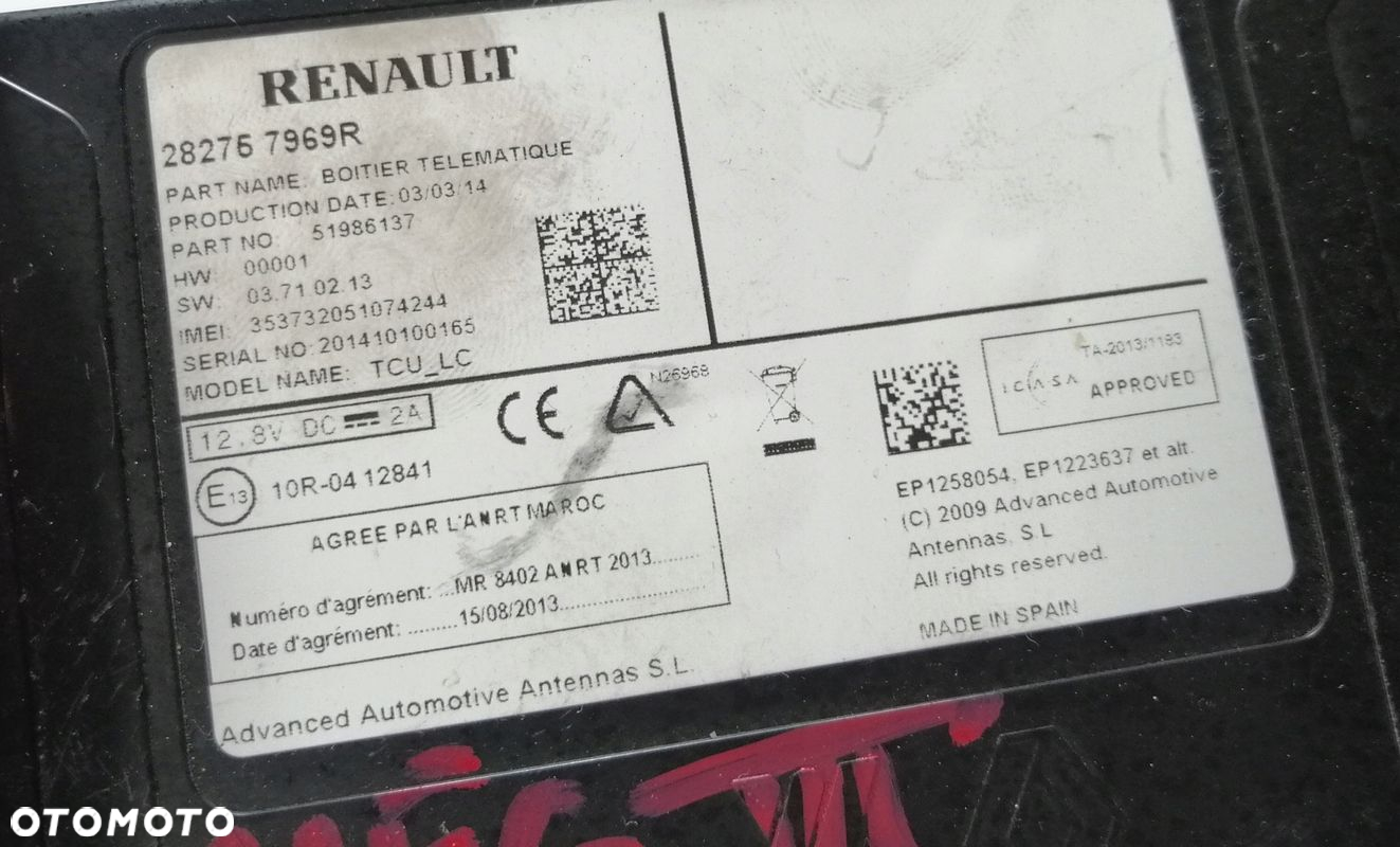 Megane III moduł sterownik nawigacji 282767969R - 2