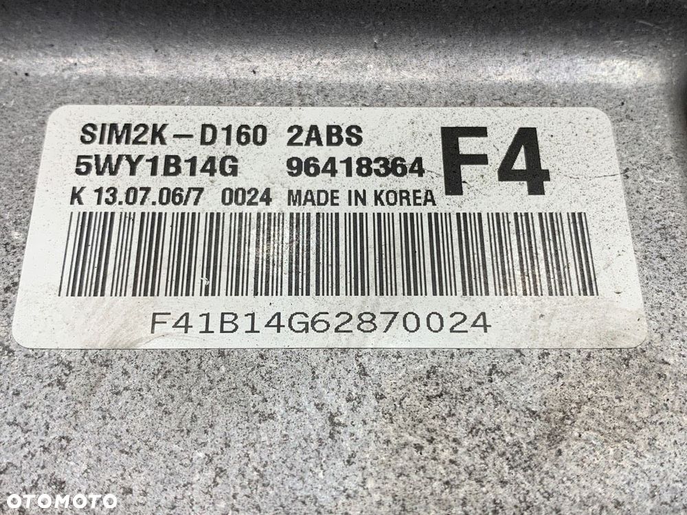 KOMPUTER SILNIKA  CHEVROLET EPICA (KL1_) 2004 - 2011 2.0 105 kW [144 KM] benzyna 2006 - 2011 - 3