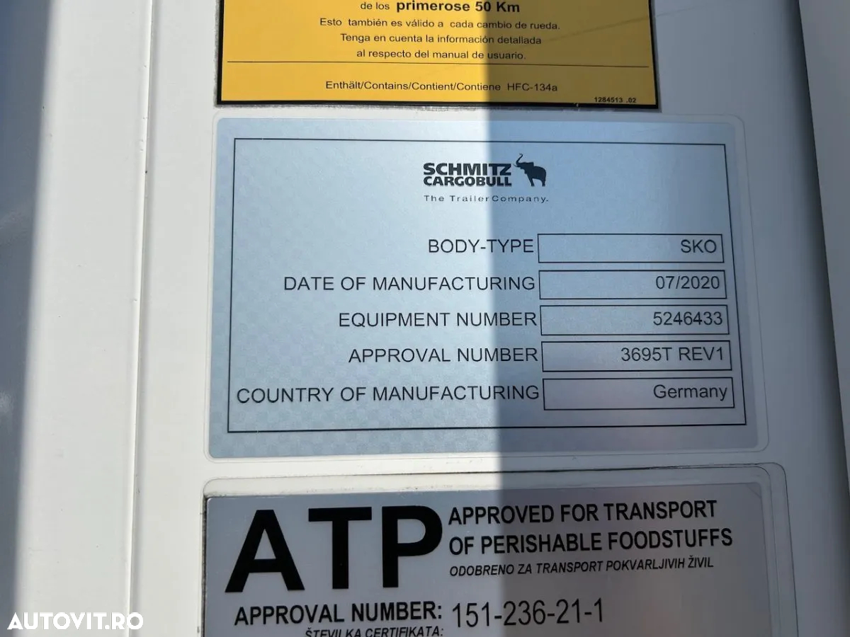 Schmitz Cargobull Multitemp, Agregat Carrier, Perete despartitor, usa laterala, Factura externa - 16