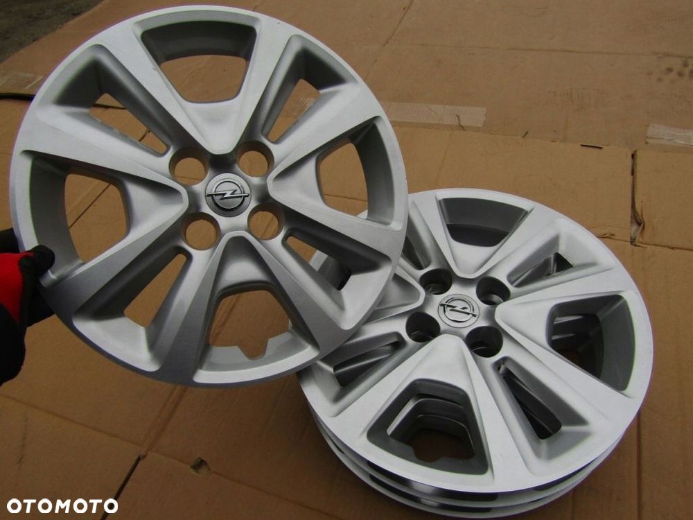 4x Kołpaki Strukturalne 15 Opel Corsa D E Adam Meriva Karl 4x100 / oryginał - 16