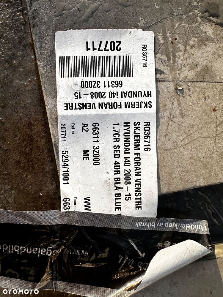 Błotnik lewy przedni Citroen Jumpy III - 2