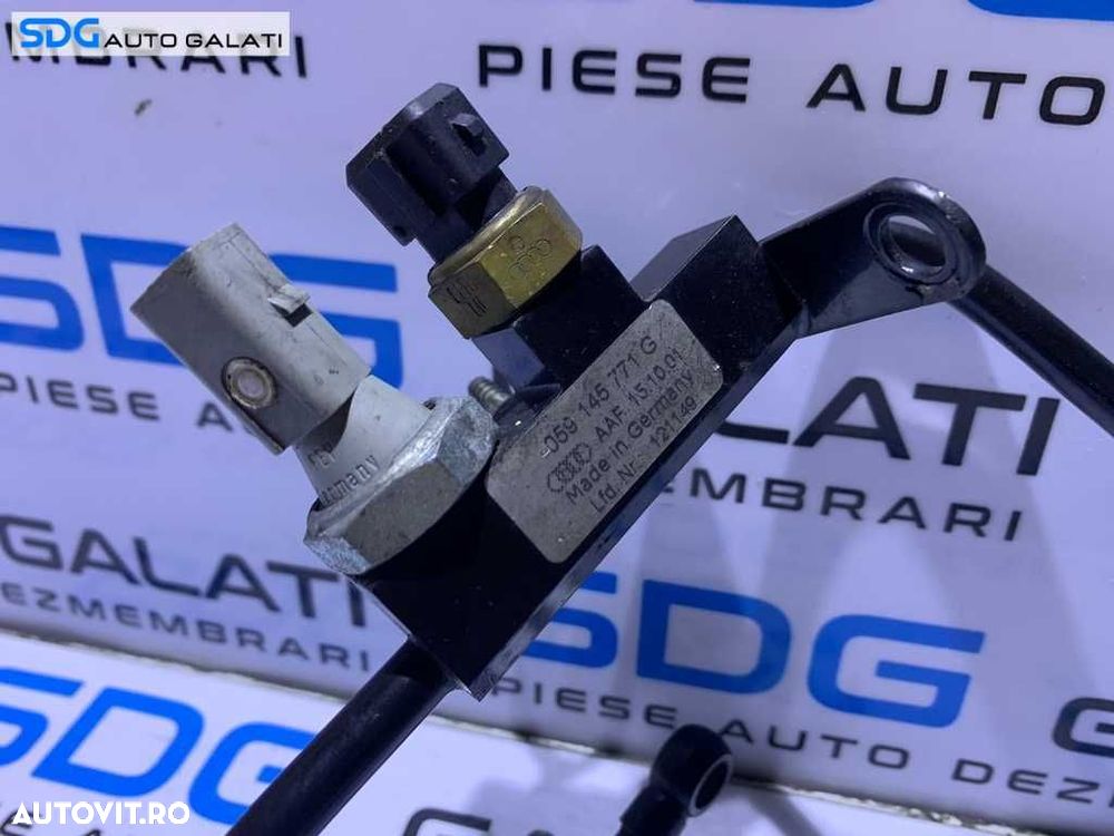 Conducta Teava Ulei cu Senzor Senzori Turbo Turbina Turbosuflanta VW Passat B5.5 2.5 TDI V6 AKN 2001 - 2005 Cod 059145771G [D0383] - 2