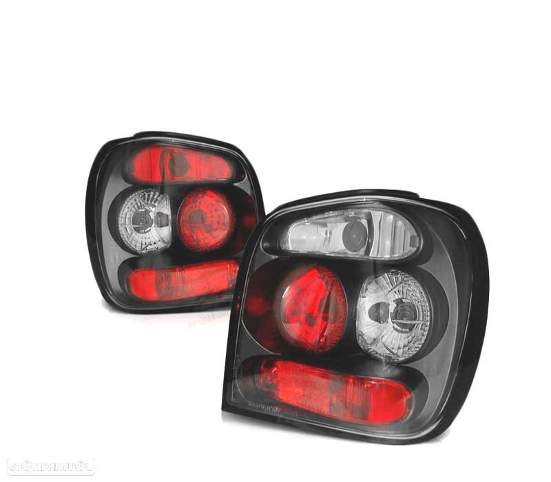 FAROLINS TRASEIROS VOLKSWAGEN VW POLO 6N2 HATCHBACK 99-01 PRETOS - 1