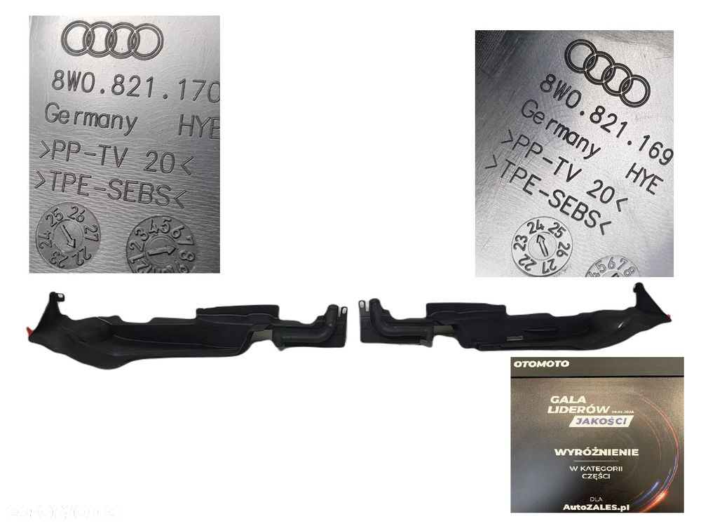 FABRYCZNIE NOWA ORYGINALNA OSŁONA WYGŁUSZENIE BŁOTNIKA LEWA AUDI A4 B9 16-24 8W 8W0821169 - 1