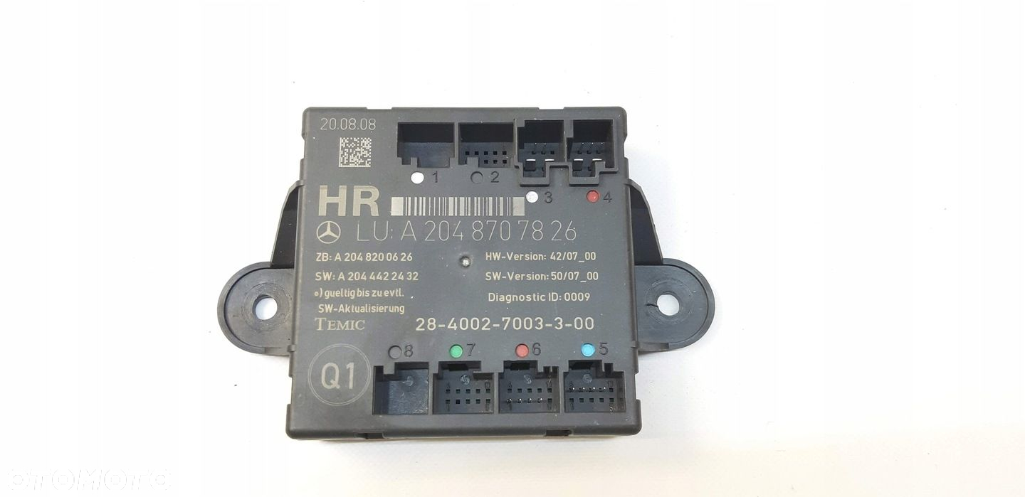 Mercedes W204 Moduł drzwi tył prawy A2048707826 - 2