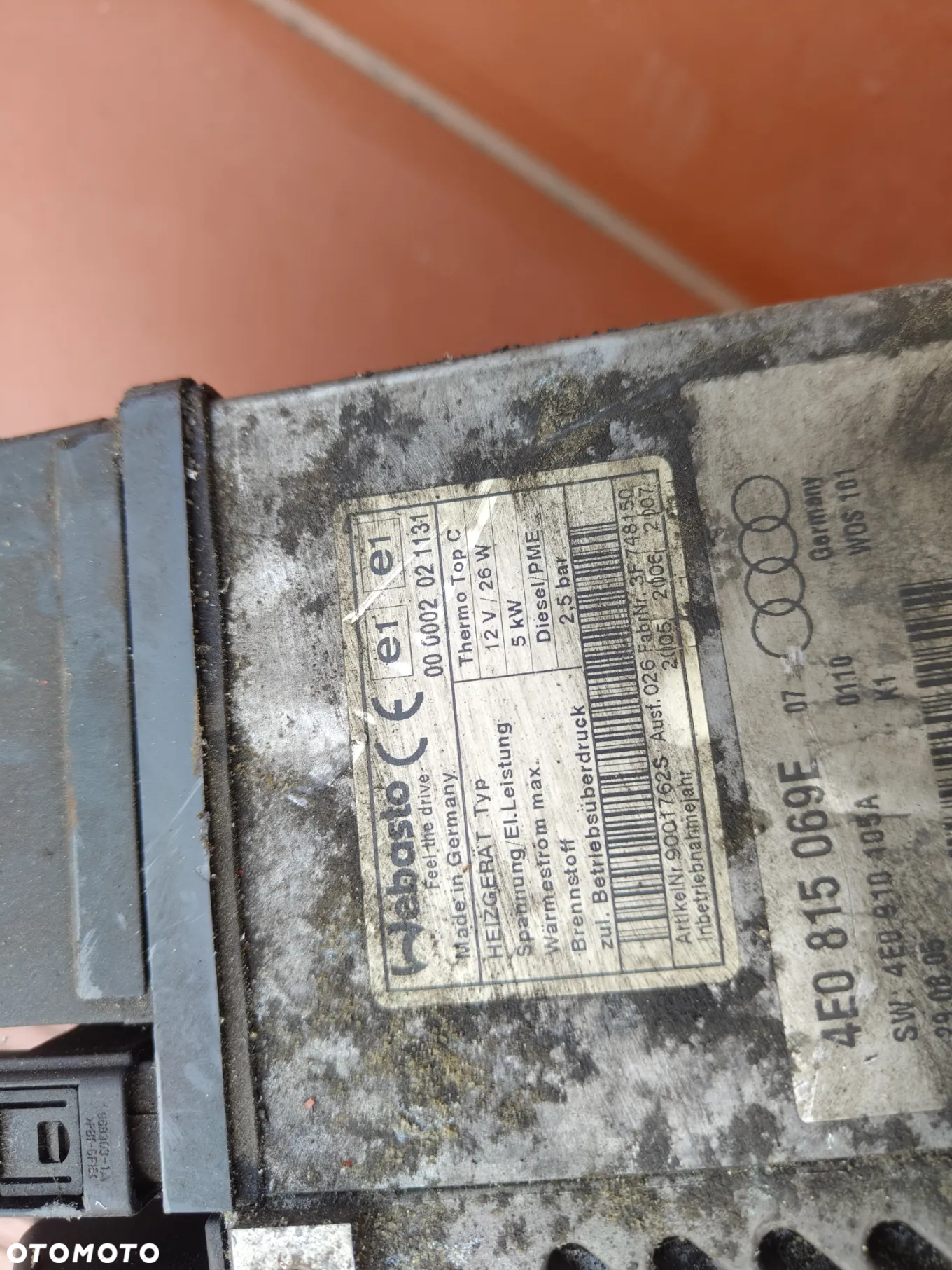 AUDI A8 D3 3.0 TDI Webasto Ogrzewanie Diesel 4E0815069F - 6