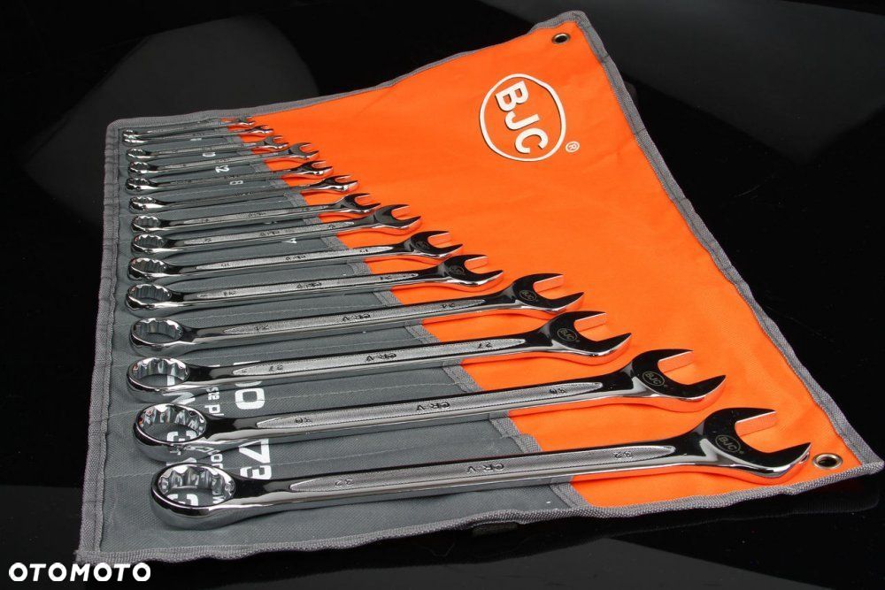 KLUCZE płasko oczkowe BJC 6-32 CrV ZESTAW GRUBE - 15