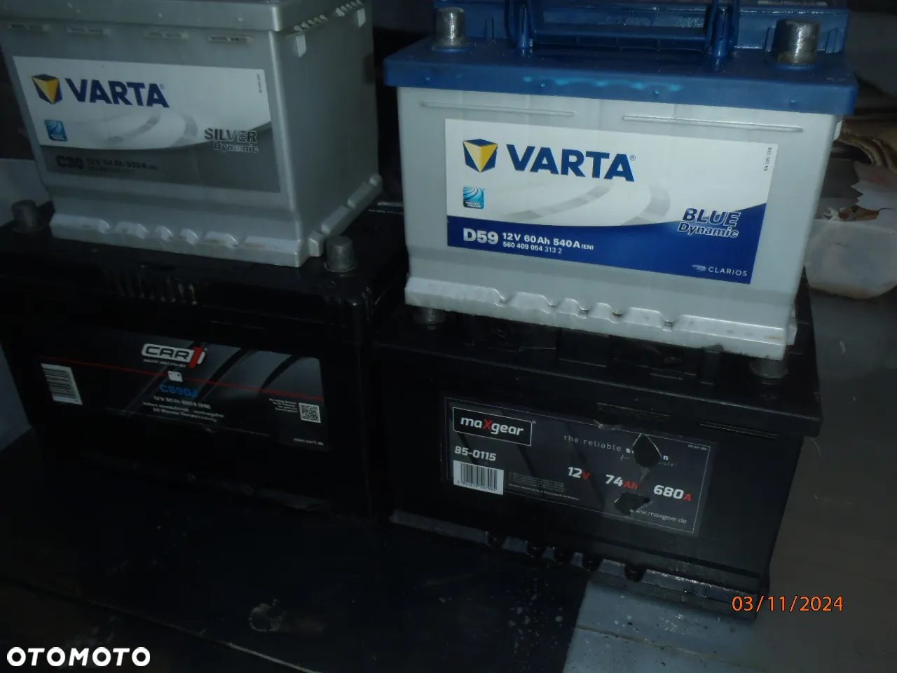 akumulator starline 95ah 800a/en 12v car1sc90j 90ah 680a maxgear 85-0115 74ah 680a oberdon dynamic 74ah 680a - 11