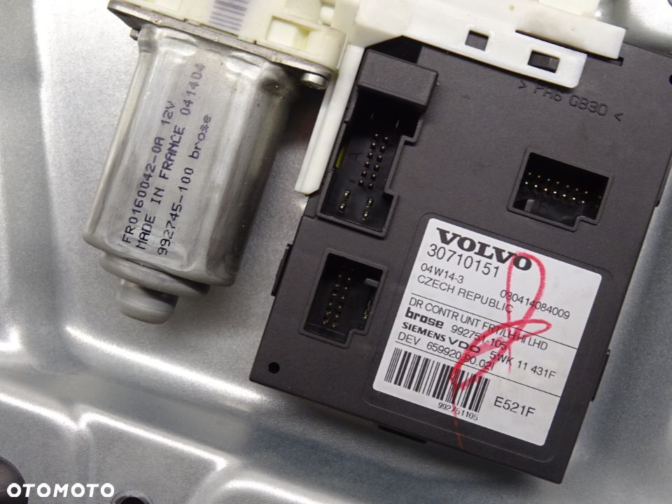 VOLVO V50 KOMBI 04-06 PODNOŚNIK SZYB PRAWY LEWY PRZÓD PRZEDNI - 3
