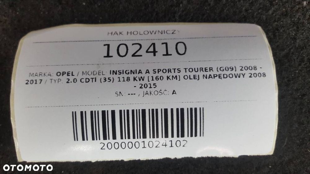 HAK HOLOWNICZY INSIGNIA A KOMBI WYPINANY - 6