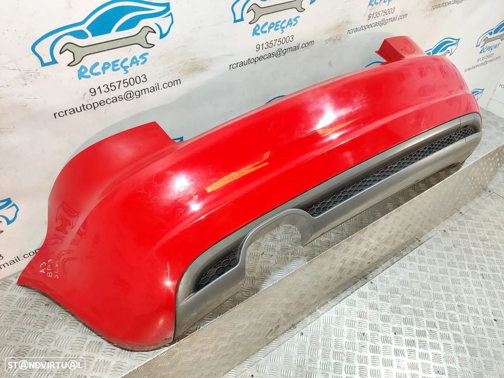 Parachoques traseiro original AUDI A3 8P 8P3 RESTYLE FASE 2 SLINE S-LINE S LINE - 5