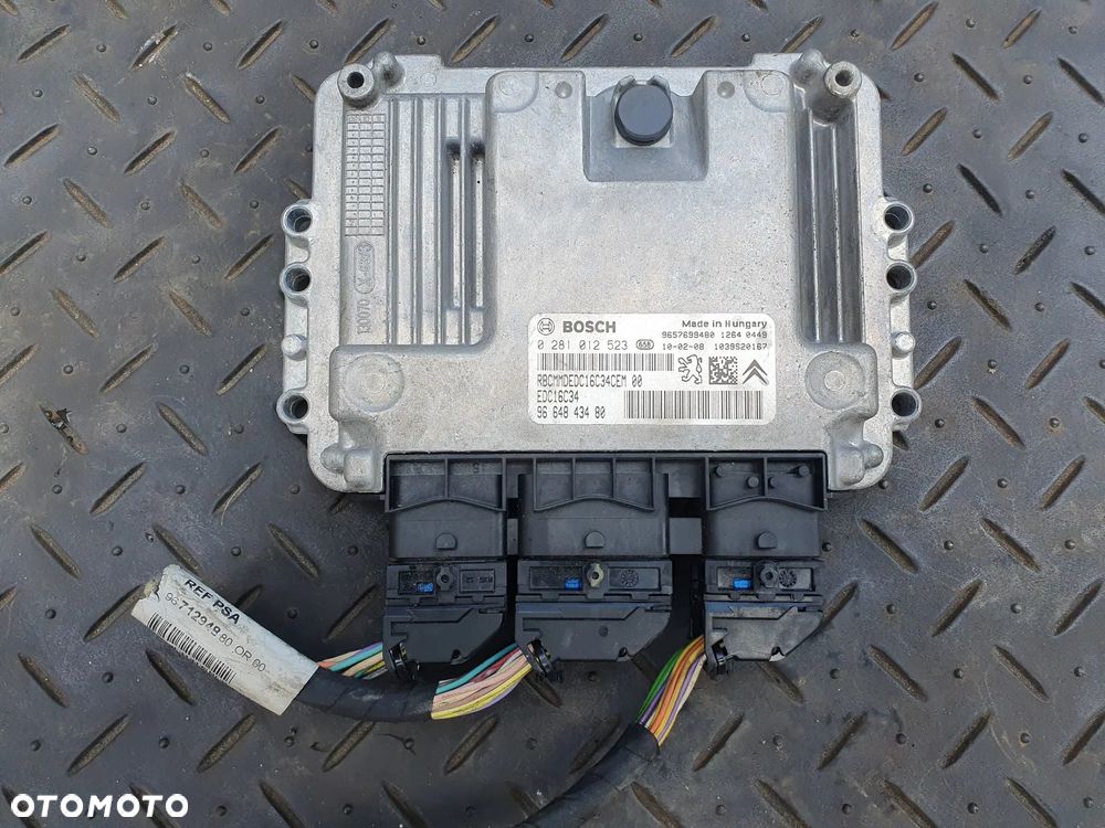 CITROEN C3 PEUGEOT 207 1.4HDI ECU KOMPUTER STEROWNIK SILNIKA 0281012523 9657699480 9664843480 - 1