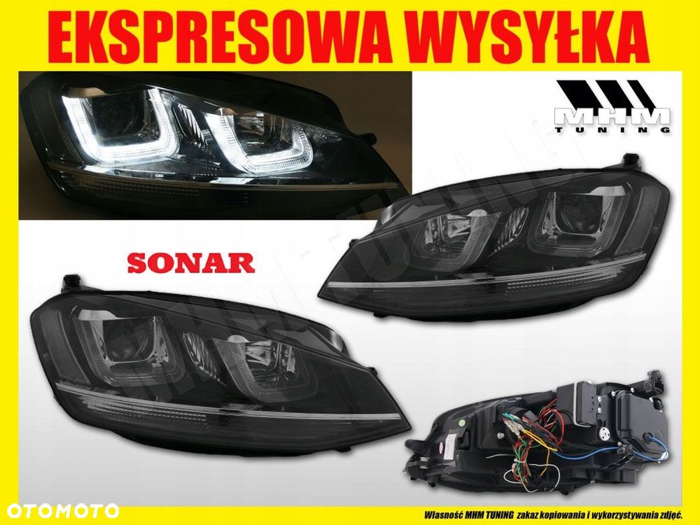 Reflektor Lampa kp Xenon-look h7 soczewka GTI Tuning VW Golf VII 7 5g 2012- - 5