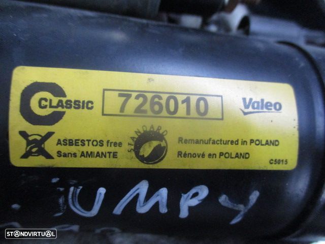 Motor De Arranque T188842A  726010  D6RA109 CITROEN JUMPY 2004 1.9D 70CV 0P PEUGEOT 206 2001 1.9D 70CV 3P CINZA - 6