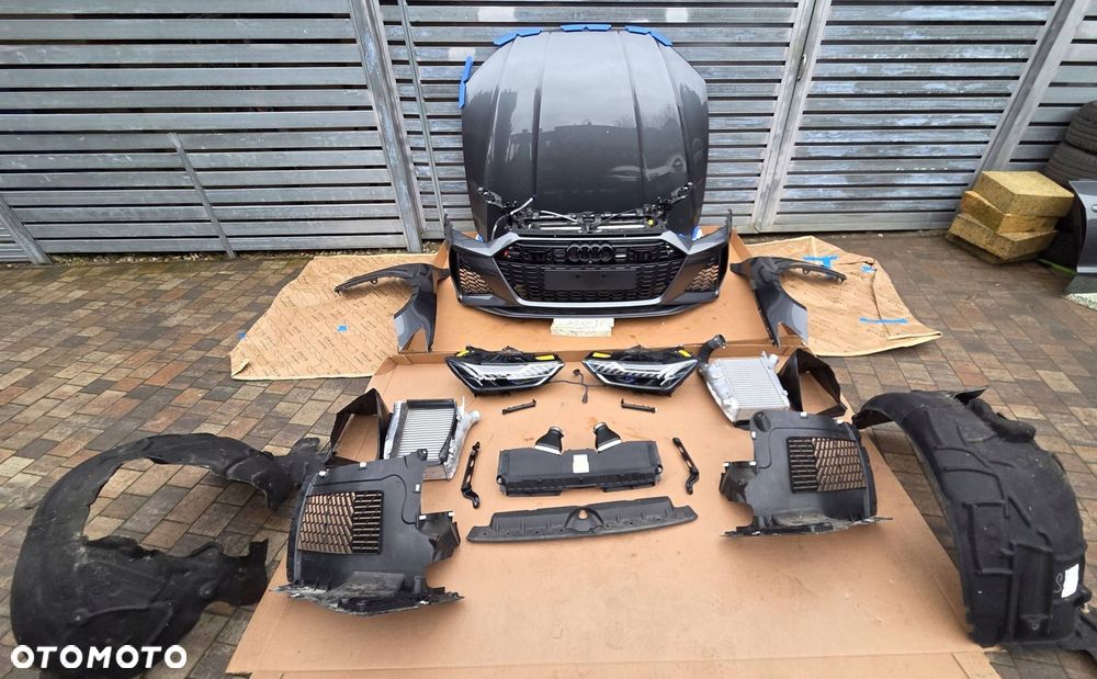 audi rs7 c8 4k lz7s przód kompletny zderzak carbon nightvision lampy laser - 1