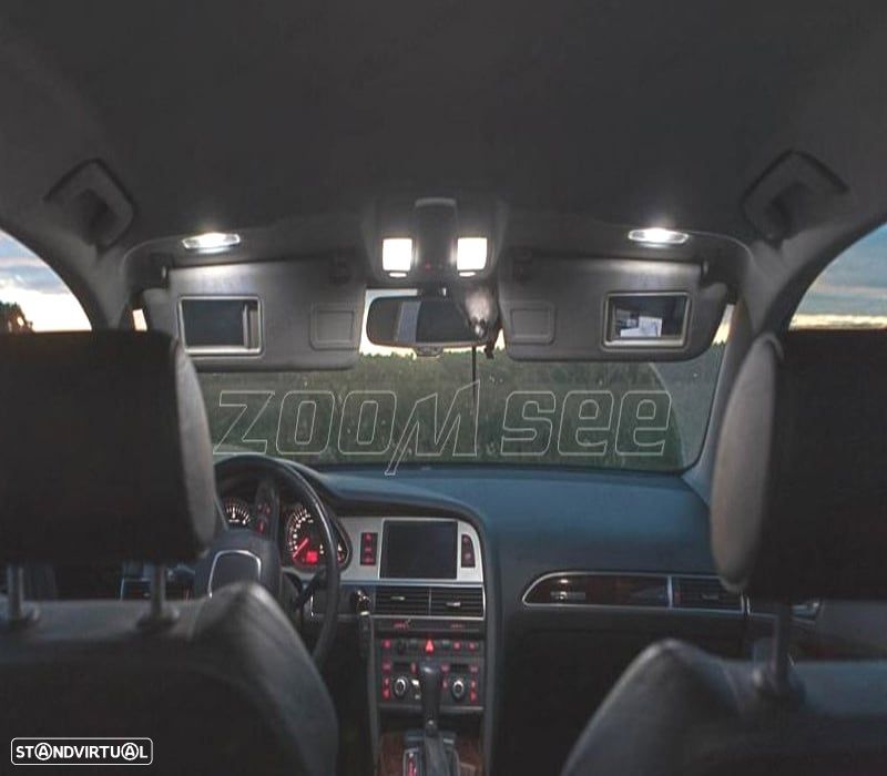 KIT COMPLETO 17 LAMPADAS LED INTERIOR PARA AUDI A6 S6 RS6 C6 SEDAN 05-11 - 5